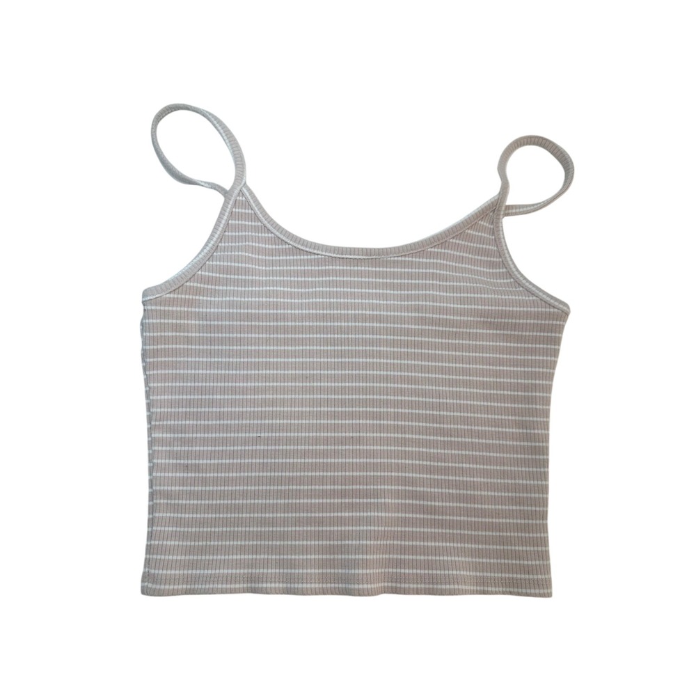 American Eagle Cami Top Womens  Striped Ribbed Soft girl Y2K Coastal grandmother
